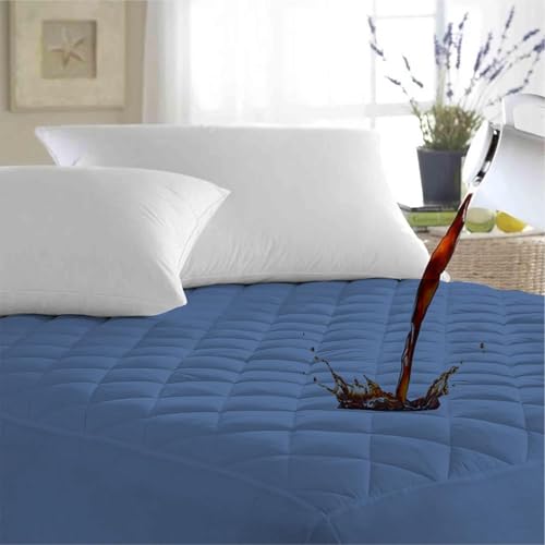 Image of BABYLEE Waterproof Cotton Quilted Mattress Protector King Size Breathable Hypoallergenic Noiseless Ultra Soft Fitted Bed Protector 72x72 inch Mattress /Bed Cover (King 72x72 inch | 6x6 ft, Teil)
