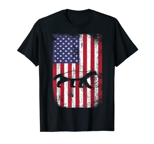 Vintage Honey Badger American Flag animais amante homens mulheres t-shirt