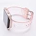 iiteeology for Fitbit Blaze Band, Frame Housing + Clear Glitter TPU Soft Accessory Small Large Band for Fitbit Blaze Fitness Watch Band Women - Band Pink/Silver + Frame Rose Gold