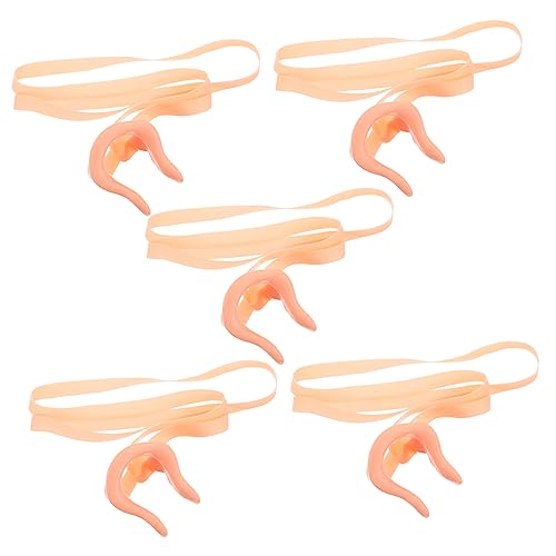 POPETPOP 5Pcs Silicone Swimming Nose Clips with Strap Soft and Comfortable Nasal Splint for Adults Essential Swimming Accessory to Prevent Water Entry