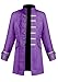FunParrot Boy's Steampunk Gothic Victorian Coat Uniform Halloween Costume Jacket (Purple-135)