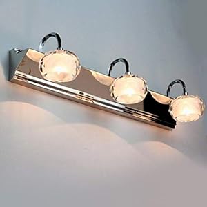 ZYQHJKLHK Home Exquisite Lampen Moderne LED-Badezimmerbeleuchtung wasserdichte Spiegel Frontleuchten Edelstahl-Kristallspiegelleuchten Badezimmerspiegelschrankleuchten