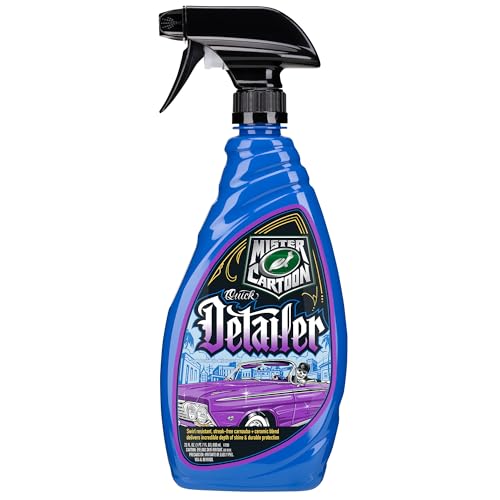 Turtle Wax X Mister Cartoon 54254 Quick Detailer Spray, Waterless Cleaning, Long Lasting Ceramic Protection, Safe on All Exterior Surfaces, Wraps, and PPF, for Cars, Trucks, RV's and More, 23 oz.