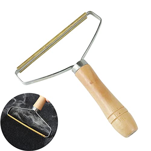 Kafeiya Portable lint Remover Wooden Sweater,Brosse Manuel Anti Poil,Rasoir Anti Bouloche,Machine Manuelle de Rasoir de Vêtements avec Reusable,pour Pull,Manteau,Tapis Cover
