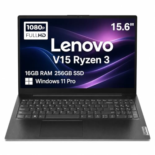 Image of Lenovo Laptop Computer, 15.6 inch FHD, AMD Ryzen 3 7320U, 16GB DDR5, 256GB SSD