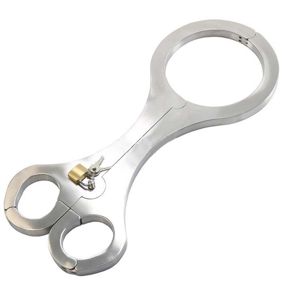 Extrem Bondage Set Edelstahl Bdsm 2 in 1 Sex Spreizstange Halsband Handschellen Sm Sexhalsbänder Schandgeige Restraint System Fesselset Fetish Sklave Erotik Sexspielzeug Für Männer Frauen Paare