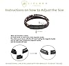 LIVLOKO Mens Bracelet Leather Black Multi-Layer Bracelet for Men Magnetic Clasp Rope Wristband Mens Gift for Boyfriend (Medium to Large 20-22cm, B. 19-22cm Black Brown Tiger-Eye Adjustable) #1