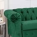 Christopher Knight Home Frieda Velvet 3 Seater Sectional Sofa with Chaise Lounge, Emerald, Black