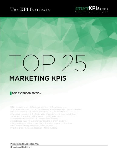 Top 25 Marketing KPIs: 2016 Extended Edition
