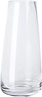 Aoderun 8.7" Clear Glass Flower Vase - Handblown Modern Centerpiece for Home Decor, Bouquets, Farmhouse Living Room, Office
