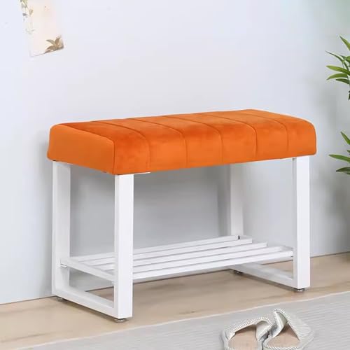 Banc à chaussures velours Nizer idéal pour sublimer le salon