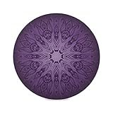 xigua Placemats Purple Mandala Coasters Round Placemats Set of 4 Heat Stain Scratch Resistant Non-Slip Waterproof Oil-Proof Washable Wipeable Outdoor Indoor Place Mats