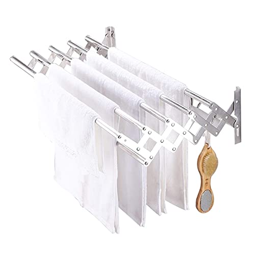 GGZONE Stendibiancheria Multifunzione per Montaggio a Parete Stendino a Scomparsa per Fisarmonica antiruggine per Lavanderia Torre del Bagno (Dimensioni : 70cm) Beautiful Scenery