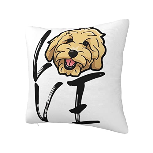 Limhibu Goldendoodle Throw Pillow Covers 18X18 Inch Farmhouse Home Room Decor For Bedroom Living Room Sofa Car Cushion Pillow Case Love Doodle Dog, Cbghh6534 #TOP1