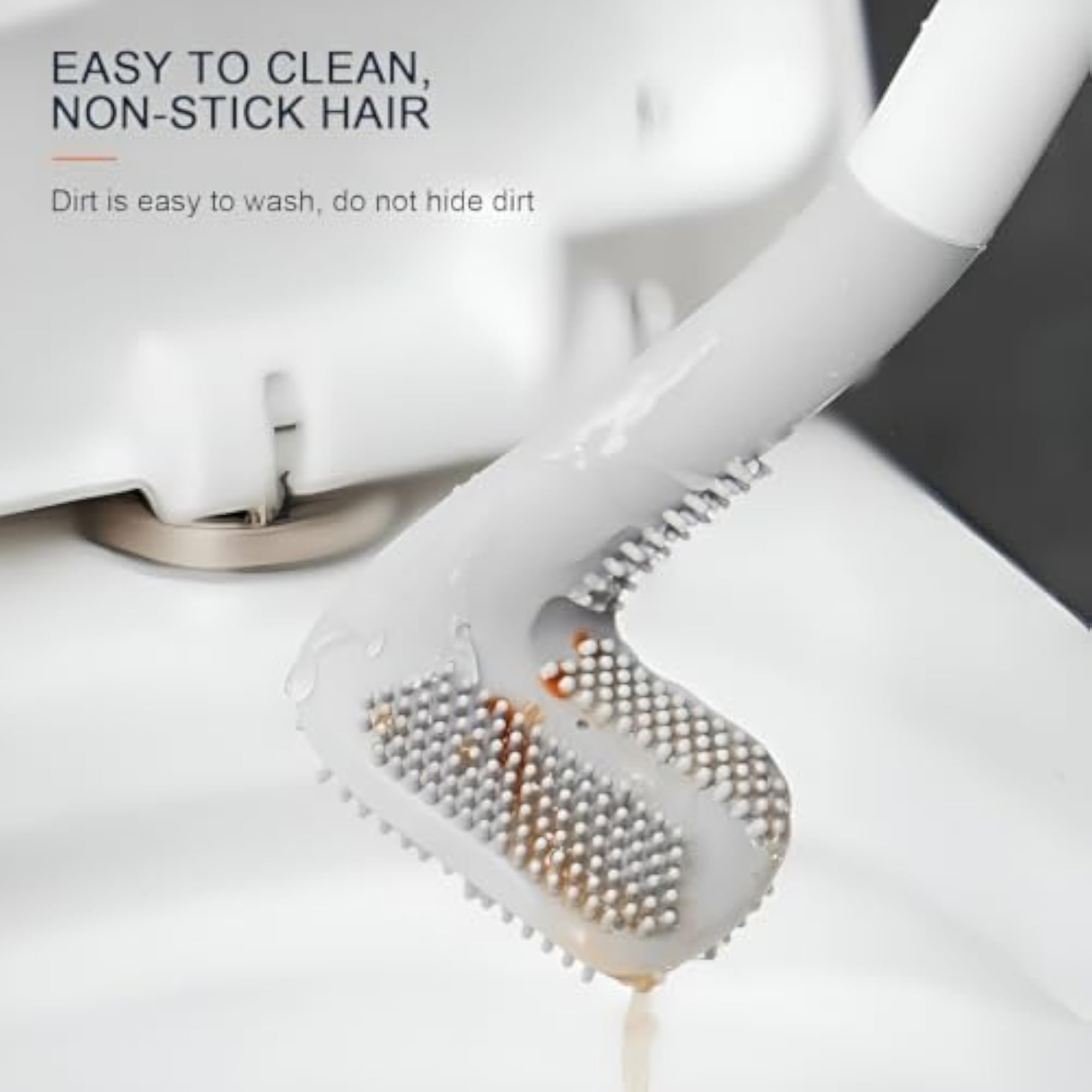 Silicone Toilet Cleaning Brush with Long Handle