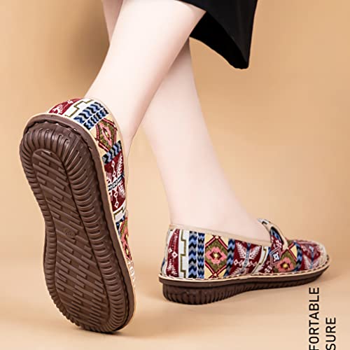 Image of Women's Casual Canvas Loafer Slip On Lightweight Comfort Travel Walking Espadrille Flats Shoes