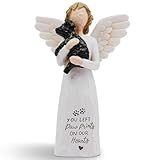 BORLESTA Pet Dog Memorial Gifts for Loss of Dog Mom Gifts for Women, Pet Loss Sympathy Gift, Pet Memorial, Bereavement Gifts Dogs Angel Figurines (Black)