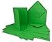 Produktbild 500 Kartenset mit Umschlägen Grün - DIN A6 Faltkarten 14,8 x 21 cm (160 g/m²) - DIN C6 Briefumschläge 11,4 x 16,2 cm (100 g/m²) Nassklebung - Colours-4-you