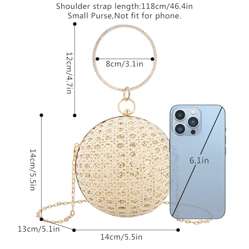 Glittering Round Straw Shoulder Bag: Sequined Chain Strap & Versatile Crossbody Design for Day-to-Evening Elegance3