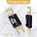 3Pcs 250 Amp 32VDC ANL Blade Fuse, Car Fuses, Marine Fuses,ANL Inline Fuse Gold Plated Compatible with 12V & 24V Systems for Car, RV, Boat, Truck, Audio, Inverter and Other Current Applications