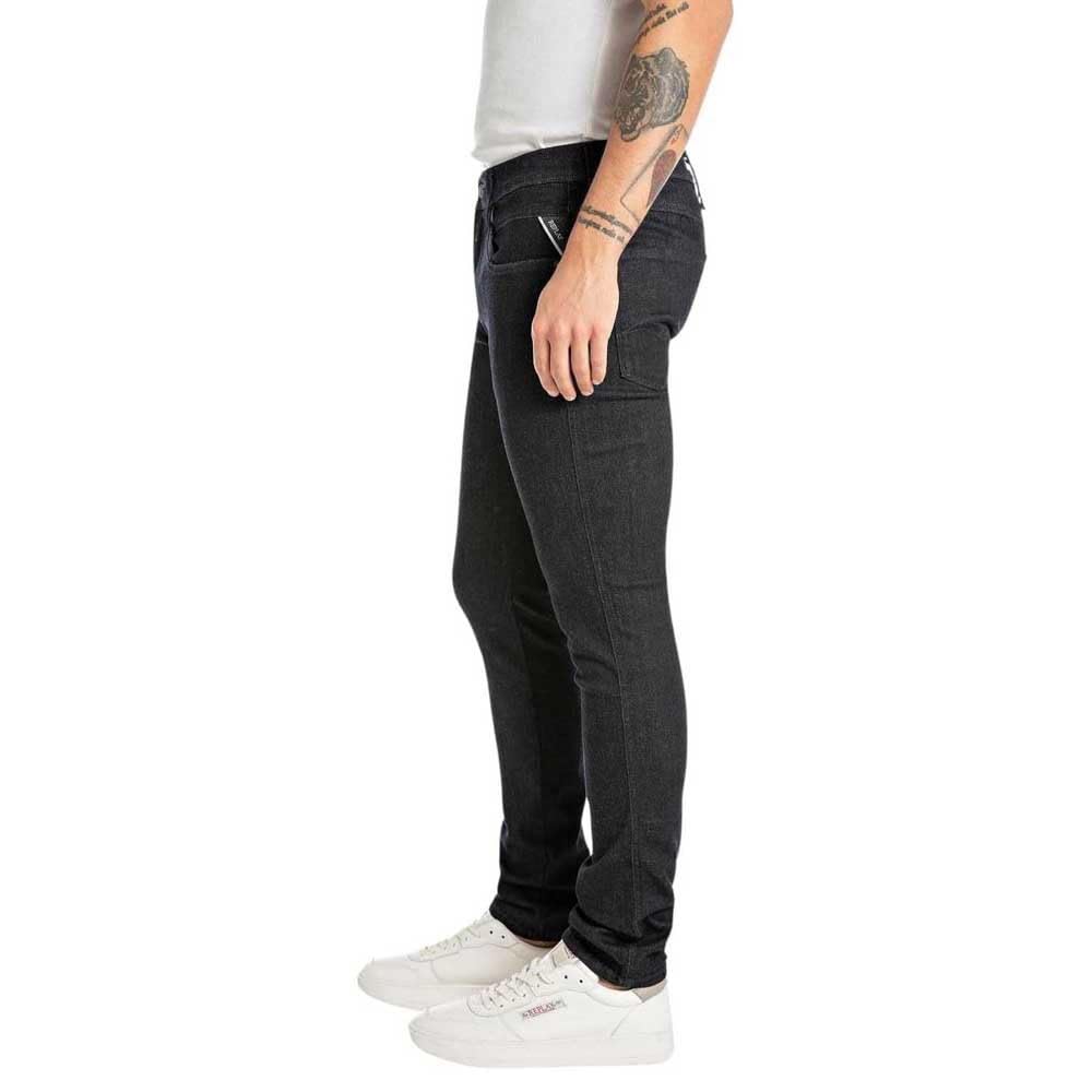 Replay Herren Jeans M914 Anbass Hyperflex Forever Dark