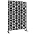 Outdoor Indoor Metal Privacy Screen, 76" H x 48" W, Freestanding Decorative Screen for Balcony, Patio, Deck, Garden PS112 Black