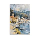 Wellington Waterfront Aquarellgemälde 