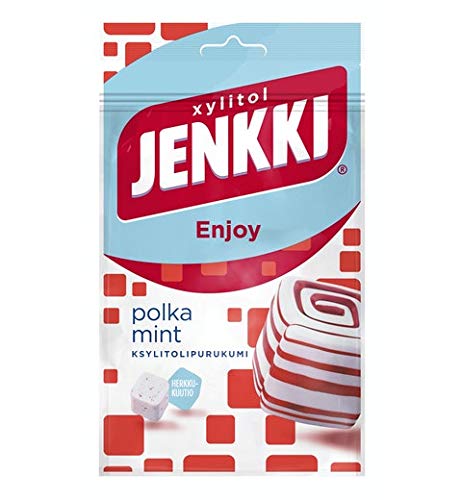 Cloetta Jenkki Xylitol Polka Mint Chicle 16 Packs of 70g