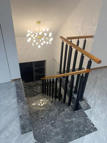 Ejes de barandilla de metal ajustables, balaustres cuadrados modernos de 270° para interiores y exteriores, terraza, porche, hormigón y escalones de madera
