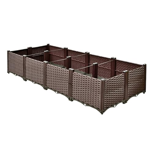 Bancales elevados para jardín y macetas grandes para huerto urbano de exterior
