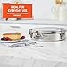 IMUSA 1.5Qt Stainless Steel Flan Mold with Lid, Round Baking Pan for Flan, Cheesecake, Pudding, and Desserts, Silver