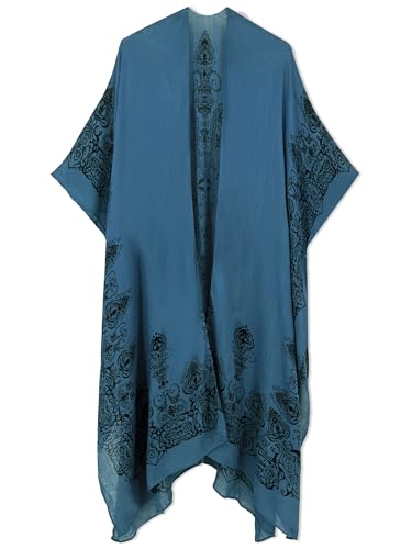 Image of Spicy Sandia Kimonos for Women Floral Beach Cover Up Loose Swimsuit Bathing Suit Coverup Cardigan for Summer Swimwear