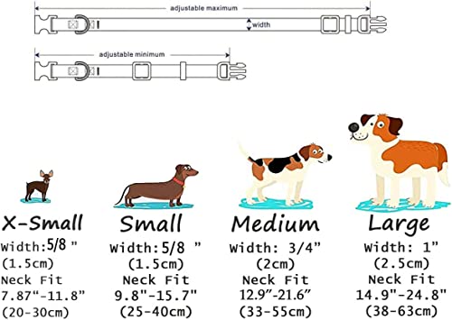 Mihqy Hundehalsband, Verstellbares, Weich & Komfort Hunde Halsband, Böhmisches, Blumen, geometrisches, Stammes Design, für Kleine, Mittlere und Große Hunde(Erdbeere,S)