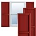 Ekena Millwork TFP101BF True Fit PVC Framed Board-n-Batten Shutters, 16 1/8"W x 104"H, Fire Red