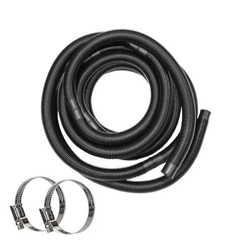 HAF® Hochwertiger Pool Schwimmbadschlauch 38mm Schwarz 2 Meter für Garten & Schwimmbad | Solarschlauch inkl. 2X Edelstahl Schlauchschellen | Poolschlauch | Pumpenschlauch - Qualität: Made in Germany