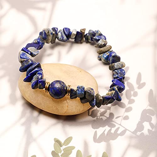 Milakoo Women 7 Chakra Bracelets Crystal Healing Chip Stone Stretch Bracelets For Women Reiki Yoga Anxiety #TOP6