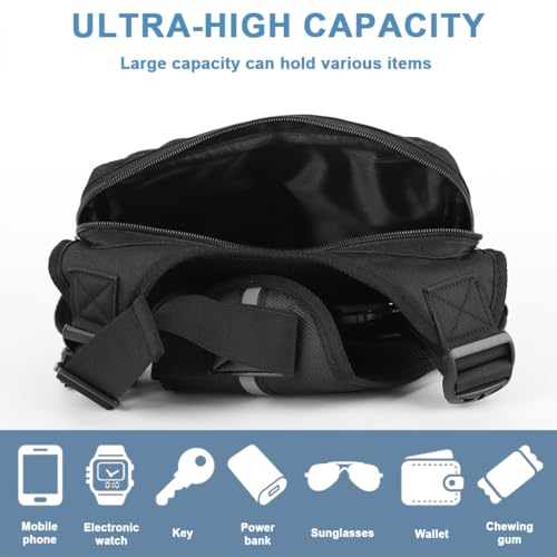 Image of GUSTAVE Chest Bag for Men Women Black Tactical Vest Bag Waterproof Multi-pockets Adjustable Rig Bag for Running, Cycling, Sports, Workouts, Outdoor