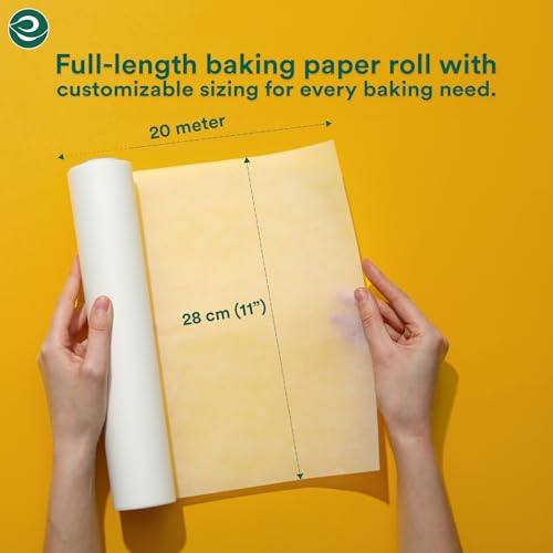 Image of ECO SOUL Baking Paper Roll[11 inchx 20m], Non-Stick Parchment Paper Roll | baking paper roll,food wrapping roll,butter paper,parchment paper