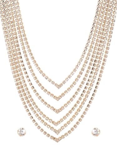 Juego de joyas bañadas en oro para eventos y diario conjunto DMZ-2207 de latón talla S