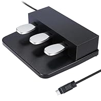 A Soft Pedal (Left), A sostenuto pedal (Middle),A Sustain Pedal (Right),3 pedal unit compatible for Roland FP30 FP30X Electric piano. The pedal is made of all metal material, wooden protective shell, more texture, solid and durable. Size: L 270mm / 1...