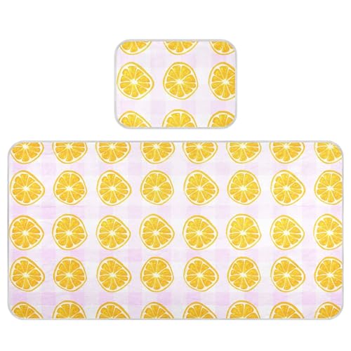 Takiito Orange Slices Baby Cooling Mattress Pad, Soft & Breathable Cooling Mat Keep Baby Cool in Summer 28x52 in, Nursery Essential