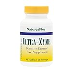 NaturesPlus UltraZyme - 120 mg Ox Bile, Pancreatin, Betaine HCl, Bromelain, Lactase and Probiotic Complex- Maximum Strength Digestive Enzyme Supplement - 90 Tablets