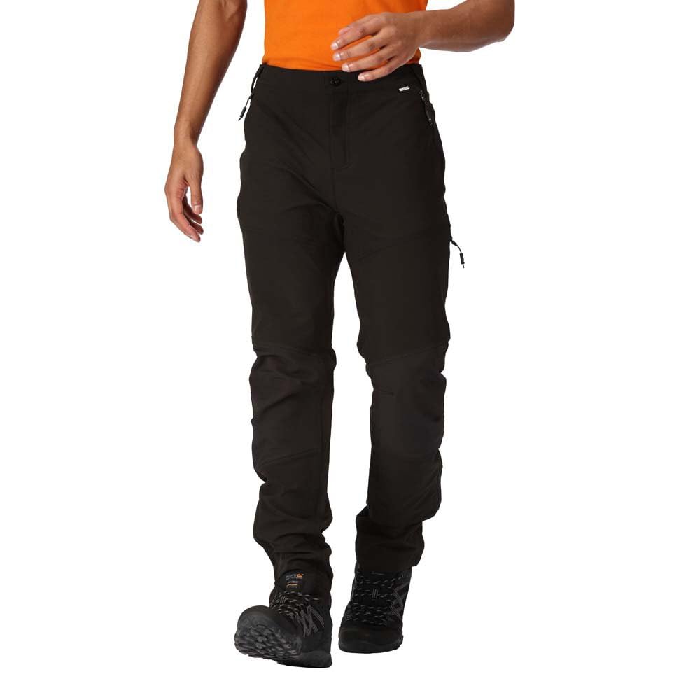 Regatta Men's Black Questra V Walking Trousers Water Repellent Hiking Stretch Winter