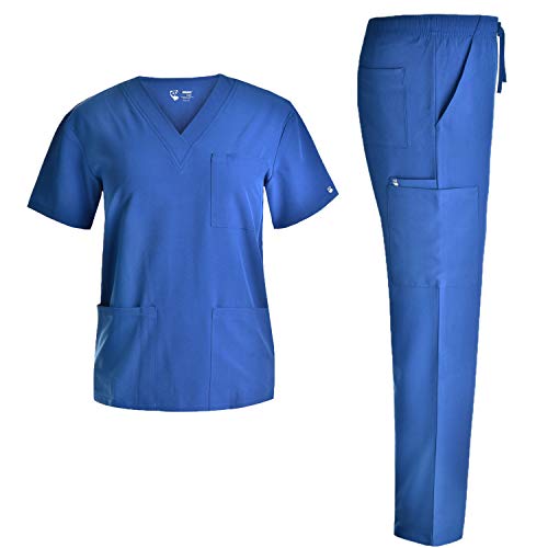 Unisex 4 way-stretch scrubs set - uniform women and men workwear …