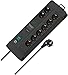Price comparison product image Brennenstuhl Premium-Line 8-Way Power Strip with Surge Protection (3 m Cable, with Switch, Made in Germany) Black