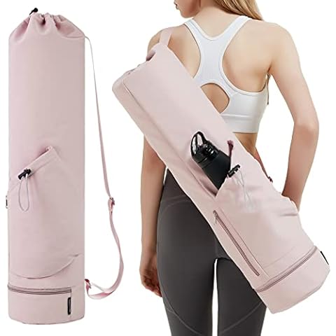 sportsnew Bolsa Esterilla Yoga con Compartimento Húmedo y Bolsillo Lateral Cover
