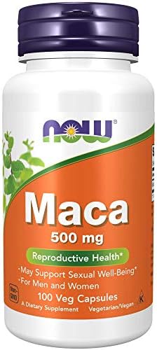 NOW Supplements, Maca (Lepidium meyenii) 500 mg, For Men and Women, Reproductive Health*, 100 Veg Capsules