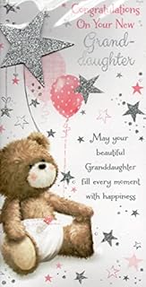 Prelude New Baby Granddaughter Card ~ Congratulations On The Birth Of Your Granddaughter ~ Birth Of Your Grandchild.