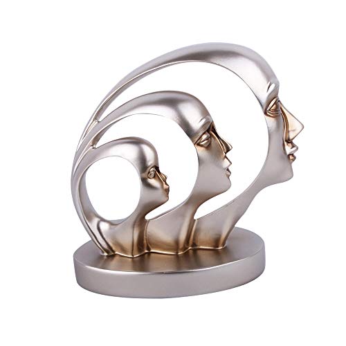 HSOMiD Home Decorations Modern Minimalist Half-face Resin Figurine Ornaments Modern Simple Ornaments for Living Room TV Cabinet Decoration