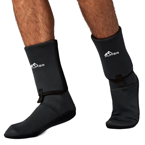 XUKER 3.5mm Neoprene Guard Wading Socks - Unisex Fast-Draining Wet Wading Socks for Fishing & River Activities